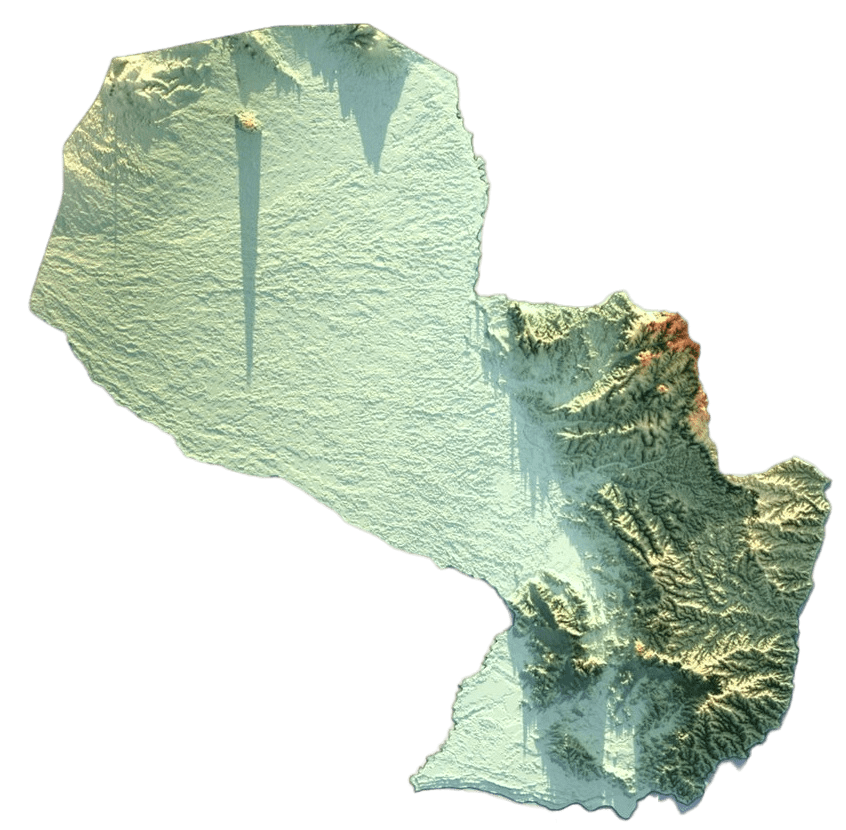 Paraguay Relief Map