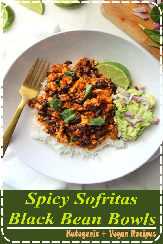 These Spicy Sofritas Black Bean Bowls are healthy, simple and super delicious. Perfect for meal prepping or busy weeknights!