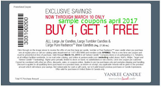 free Yankee Candle coupons april 2017