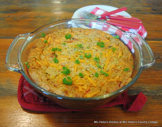 Garden Veggie Cornbread Casserole at Miz Helen's Country Cottage