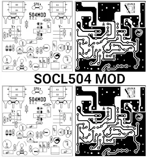 Power Amplifier SOCL504 Modded PCB Layout