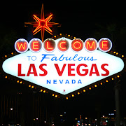 Lost Wages is what Simiao's airline pilot called Las Vegas on the way in, . (vegas sign)