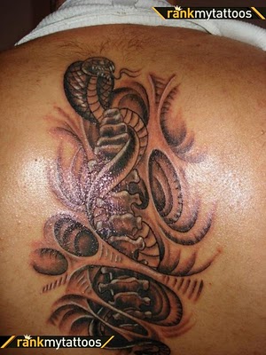 snake tattoo is usually believed to clever and dangerous animal