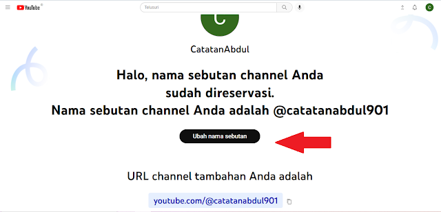 Cara Mengubah Sebutan Nama Channel Youtube