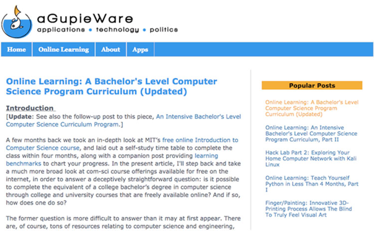 aGupieWare - Website Belajar Coding Online untuk Programmer Pemula