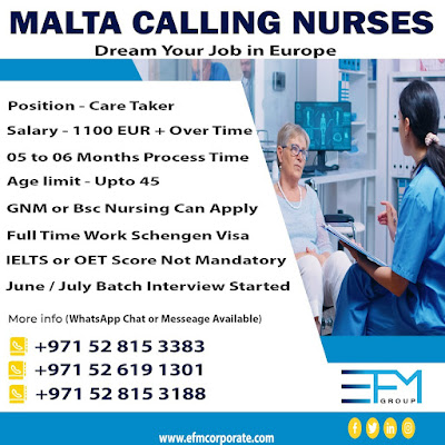 Malta Calling Nurses - Dream Your Job in Euro