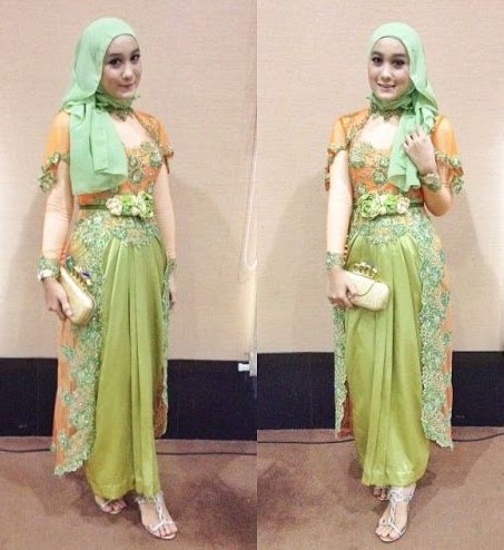Kebaya Casual Muslim gaun kebaya pendek, model baju dress panjang, model baju dress panjang brokat, gaun kebaya pesta, kebaya tempel dua warna, dress panjang cantik, gaun kebaya modern, model kebaya dress panjang