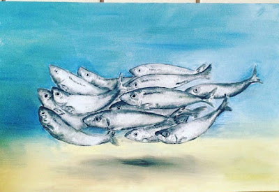 fish original oil color