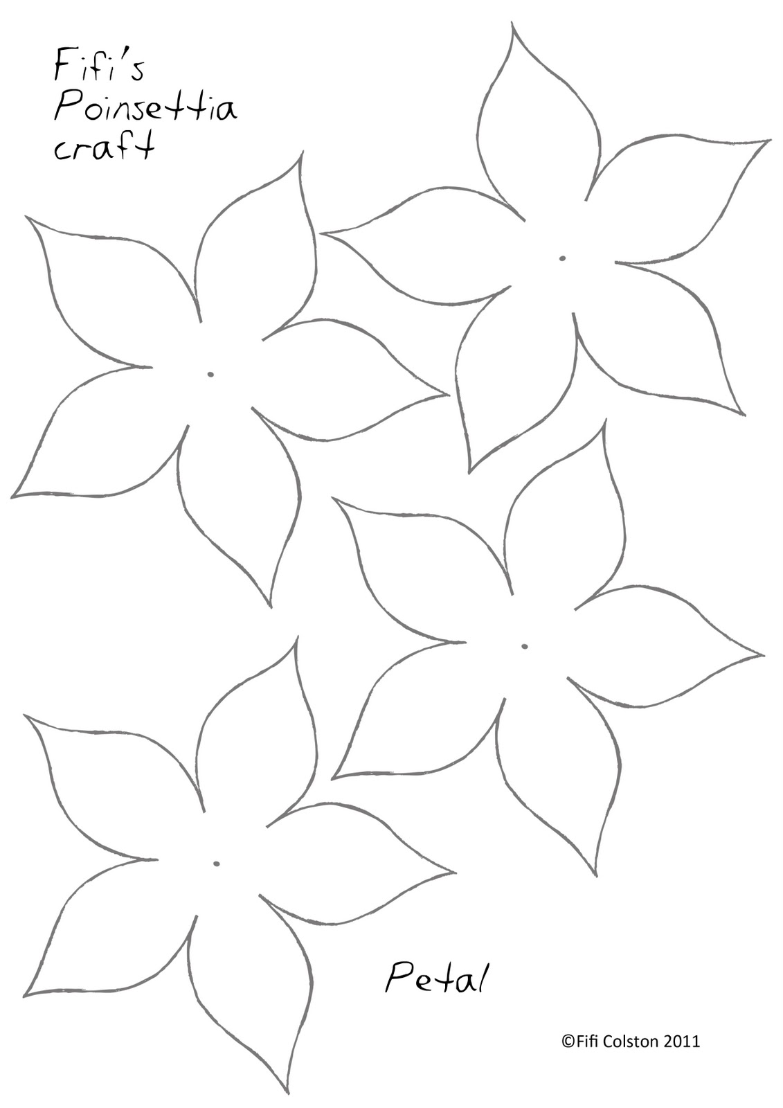 Paper Flower Petal Template