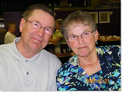 Carl and Donna Sorenson at the Creative Cafe