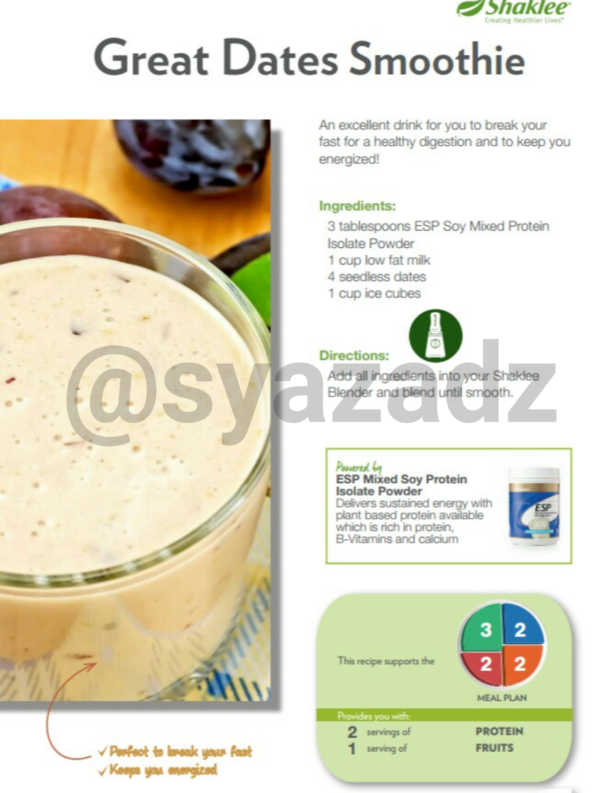 Resepi Protein Shake Sihat dan Mudah ~ Pengedar Shaklee 