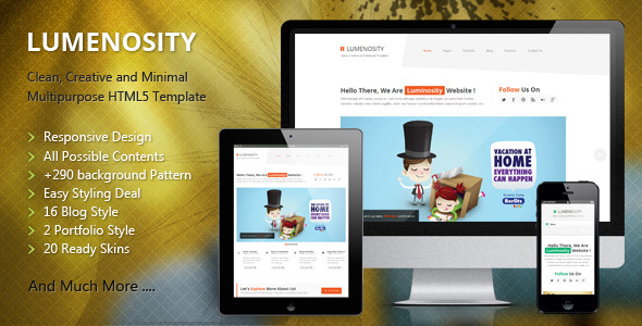 LUMENOSITY - Multipurpose Responsive HTML5 Theme - Creative Site Templates