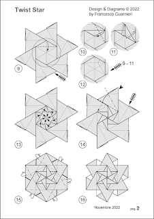 Origami diagrammi Pag. 2: Twist Star © by Francesco Guarnieri