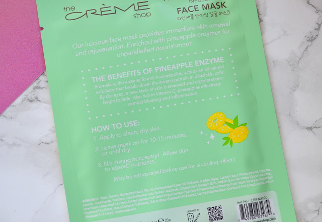 The Creme Shop Pineapple Enzyme Infused Face Mask