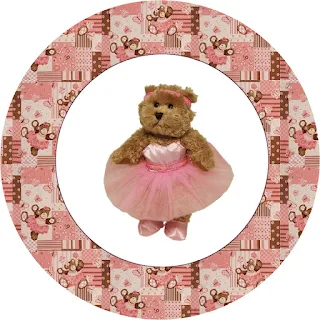 Ballerina Bear Toppers or Free Printable Candy Bar Labels.