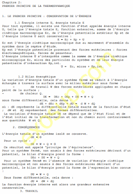 chapitre 2 premier principe de la thermodynamique