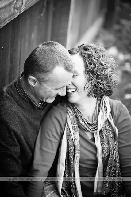 black and white photo of a couple laughing