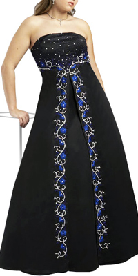Revamped full-length plus size gown  
