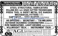 Urgently Required For A Ship Repairing Co.In UAE & Saudi Arabia