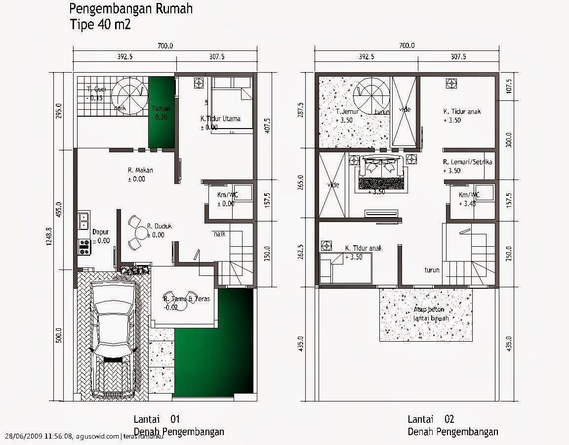 Desain Denah Rumah Ukuran 10 X 10 M Desain Rumah Kecil Ukuran 60m2