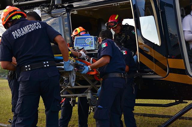 Helicóptero de la SSP traslada al O’Horán a menor desde Teabo