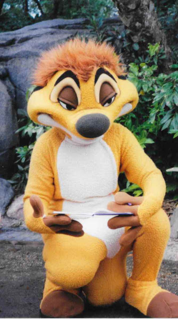 Timon Character Signing Autographs in Disney's Animal Kingdom