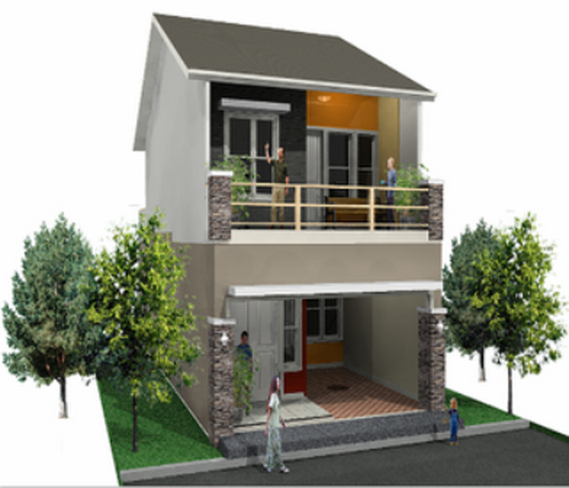 17+ Konsep Terkini Desain Rumah Sederhana 2 Lantai Type 21