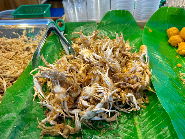 fried softshell crab for sale, Bangkok, Thailand