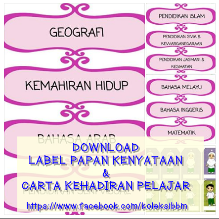 Koleksi Bahan Bantu Belajar (BBM): DOWNLOAD  LABEL PAPAN 