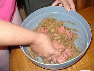 Add beed and mix with hands