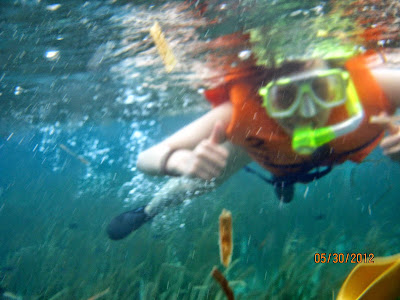 Trisha Sebastian snorkeling in Isla Pandan Day Resort Puerto Princesa Palawan