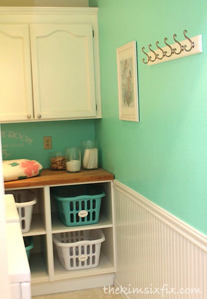 Beadboard in laundry room