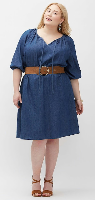 Plus-size-navy-blue-denim-dress