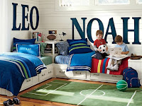 Spacious Soccer Themed Room Inspiring Shared Kids Bedrooms