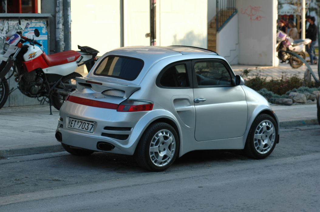 This fancy Fiat is the work of some Greek guy that had dreams of a Porsche