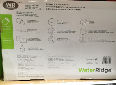 Costco 962791 - WaterRidge Euro Style Pull-out Kitchen Faucet saves water and money for your household
