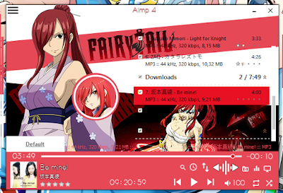 Download Skin AIMP4 Fairy Tail Erza Scarlet