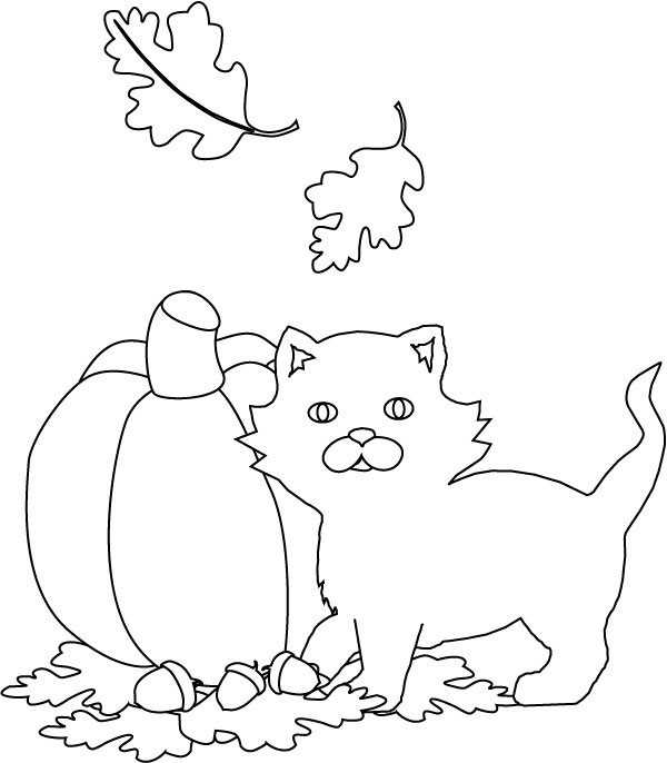 Halloween Cat Coloring Pages 9