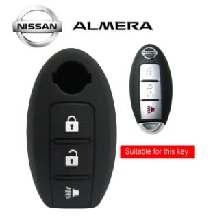 Nissan Almera Sylphy Teana X-Trail Grand Livina 3BUTTON Keyless Push Start Remote Car Key Silicone Protection Cover