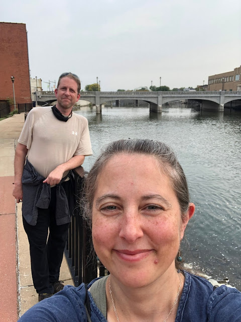 Chilling walking along the Rock River in Janesville, Wisconsin.