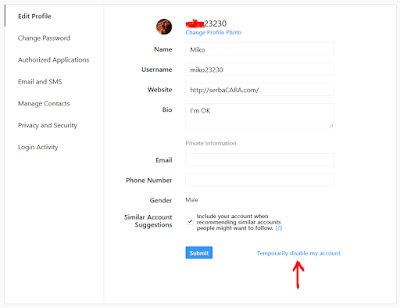 Cara Hapus Sementara Akun Instagram Anda