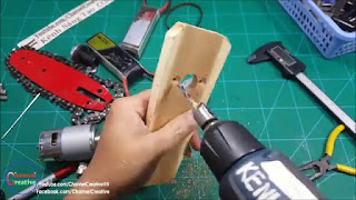 membuat chainsaw mini dari dinamo 12 volt