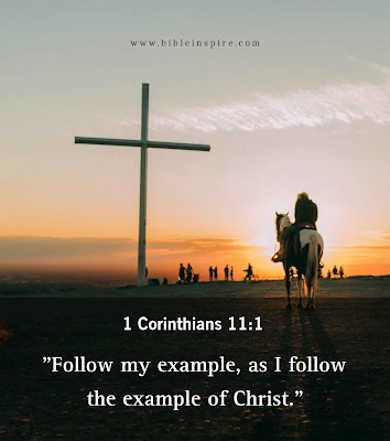a person riding a horse in front of a cross, bible verses about leadership