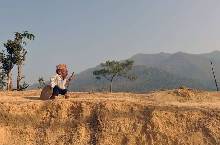 The Shortest adult human ever recorded after measuring his height three times in 24 hours. The chief editor of Guinness Book of World Records said that Chandra is the only person in Guinness' 57 years history to record the title of the shortest man at the age of 73.