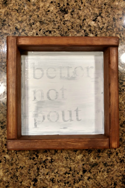 Make this box frame sign for less than $1!  Totally customizable and perfect for any home and style.