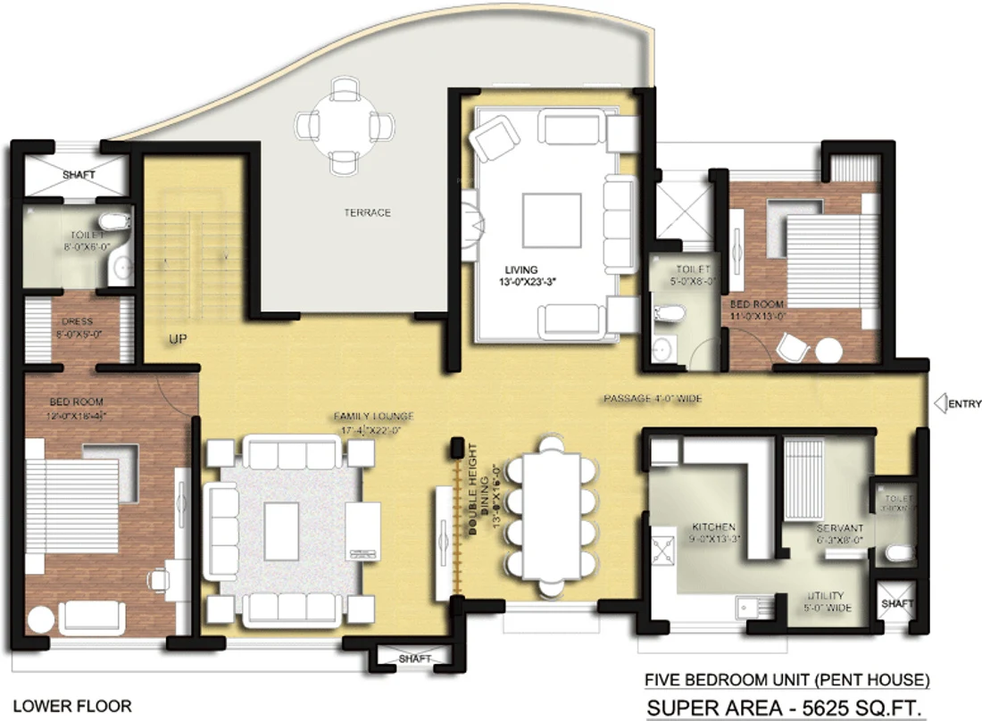 Tulip Ace Floor Plan Lower Level Penthouse Plan 676817