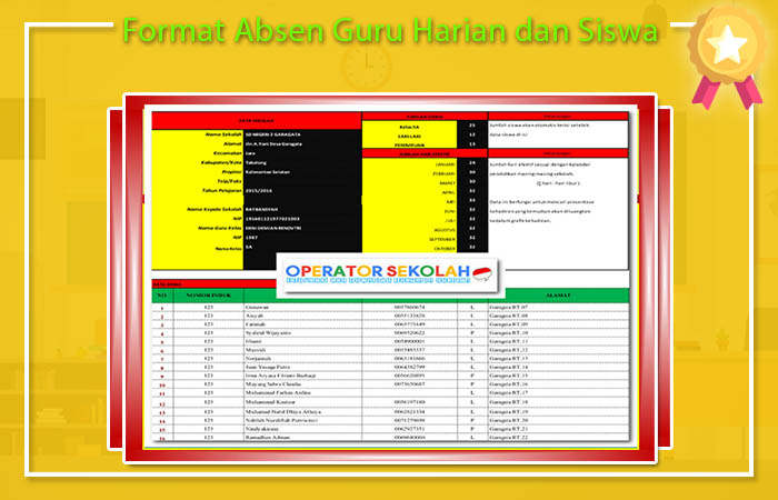  Berikut kami ini kami akan membagikan sebuah Aplikasi yang sanggup menunjang dalam melakuka Aplikasi Absensi Daftar Hadir Guru Harian Format Excel