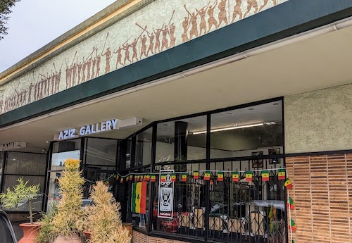 Facade of Aziz Gallerie in Leimert Park