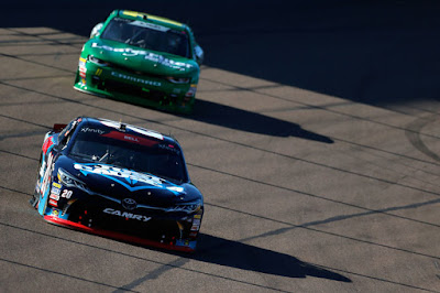 Christopher Bell (#20 GameStop Just Cause 4) leads Ryan Truex  (#11 LeafFilter Gutter Protection) during the #NASCAR Xfinity Series race. 