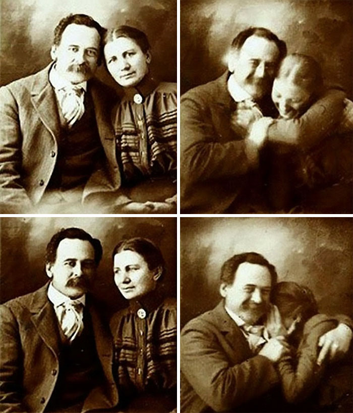 60 Inspiring Historic Pictures That Will Make You Laugh And Cry - A Victorian Couple Trying Not To Laugh While Getting Their Portraits Done, 1890s